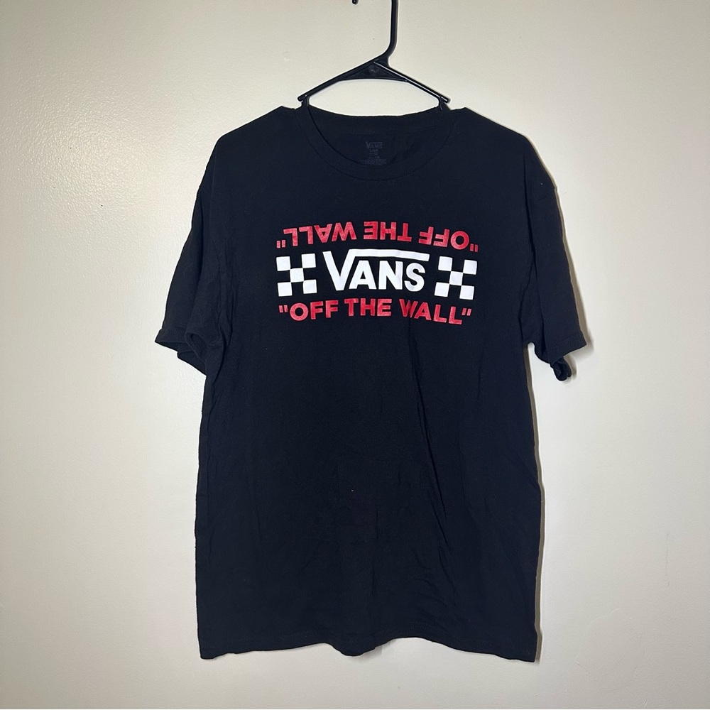 Vans Black and Red Short Sleeve Tee